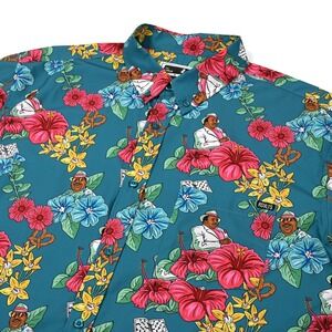 RSVLTS x THE OFFICE Floral Stanley Hudson Hawaiian Shirt Mens XL Floral Stretch
